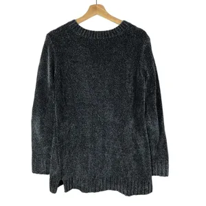Orvis Marled Navy Blue Chenille Knit‎ V-Neck Sweater L thumbnail 3