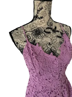 ASTR THE LABEL Purple Lace A Line Midi Dress Sz X Small thumbnail 4
