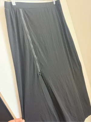 Black Maxi Skirt with Side Zip Size XL thumbnail 3