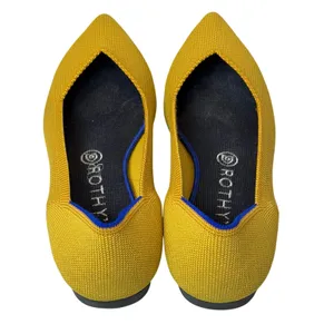 Rothys The Point‎ Ballet Flats Womens 9.5 Marigold Yellow Knit Comfort Slip On thumbnail 7