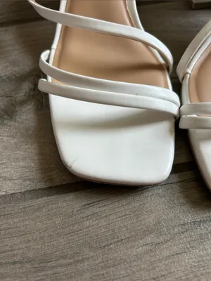 wild fable White Strappy Square-Toe Heeled Sandals thumbnail 4