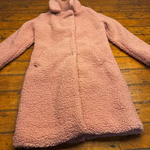 Lucky Brand Women Pink Sherpa Teddy Coat Faux Fur Fleece‎ Jacket Small S/P thumbnail 6