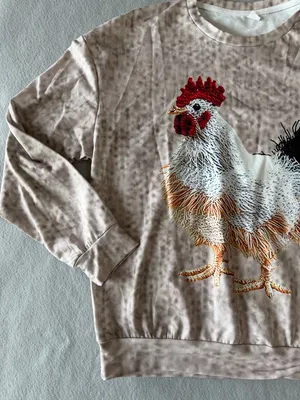 Women's Long Sleeve Rooster Theme Top Size Medium #260360 thumbnail 2