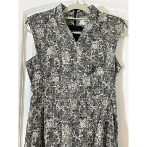 MM Lafleur Dress Size 2 Black & White Abstract Preppy Twee Office thumbnail 3