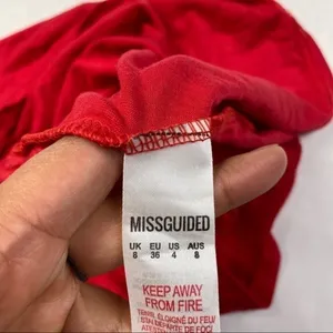 MiSSGUIDED Red‎ Basic Jersey Mini Skirt thumbnail 4