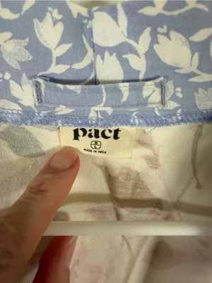 Pact Organic Cotton Floral Robe M/L & Pajama Pants XL Lounge Set thumbnail 6