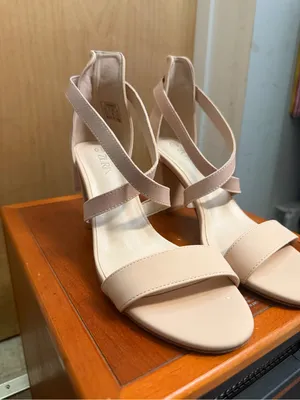 Zurin Women’s Nude Block Heel Sandals Ankle Strap Dress Heels. Size 8.5 thumbnail 3