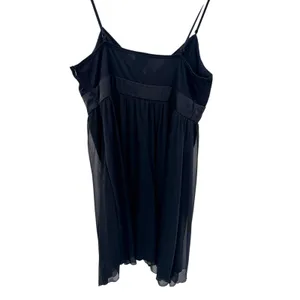 Fredericks of‎ Hollywood Black Sheer Babydoll Chemise Pleated Empire Waist XL thumbnail 7