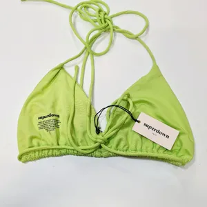 Superdown Roxy Bikini Top in Green thumbnail 4