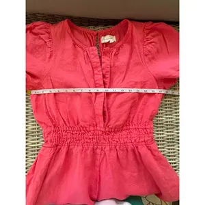 Anthropologie The Somerset‎ Romper Linen Edition small boho vacation festival thumbnail 9