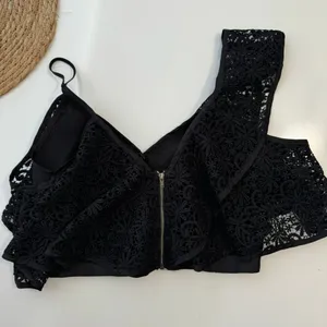 Topshop Women Embroidered‎ Tops, Black Size 4 thumbnail 8