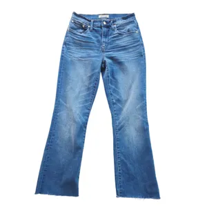 Madewell -1104 Cali‎ Demi-Boot High Rise Jeans Blue Raw Hem J0284 Size 26 thumbnail 2