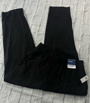 Old Navy High Rise Linen Blend Black Straight Leg thumbnail 2