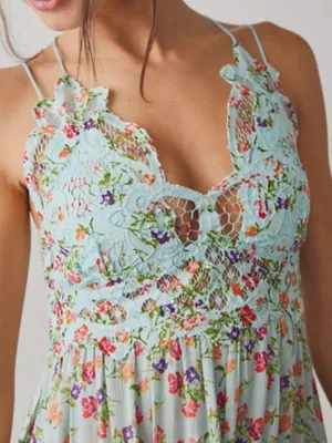 Free People Adella Printed Mini Slip/ Dress thumbnail 3