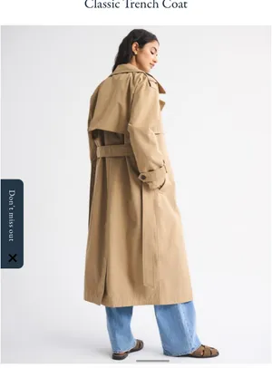 Abercrombie & Fitch camel classic trench coat thumbnail 4