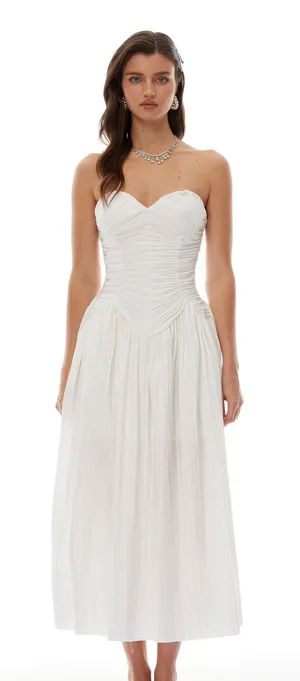 Miss Rosier White Corset Style Dress thumbnail 1