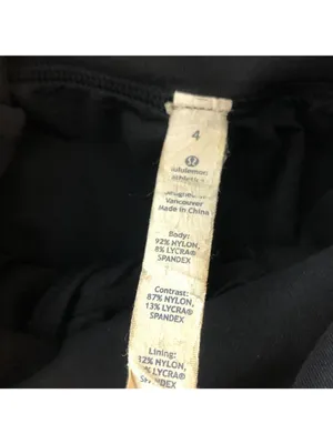 Lululemon Womens Shorts Pleated High Waisted Pockets Pull On Lined Black 4 thumbnail 3