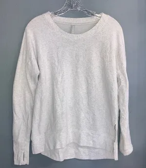 Athleta Gray Long Sleeve Oversized Crewneck Sweatshirt thumb holes small 730 thumbnail 1