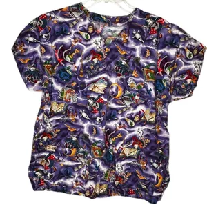 Vintage Halloween Scrub Shirt‎ thumbnail 1