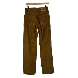 Levi’s 94 Baggy Corduroy Pants Womens 25 Brown 100% Cotton High Rise Retro 90s thumbnail 4