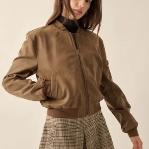 Prómesa Bombs Away vegan leather bomber jacket thumbnail 1