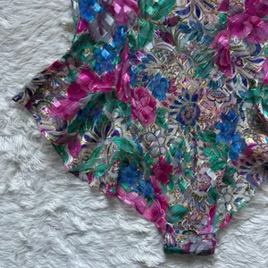 Victoria's Secret Teddy Bodysuit Vintage Gold Label Lingerie Sheer Floral Sz M thumbnail 6