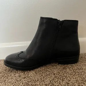 Black David Tate Tisa Leather Boots Size 9.5 thumbnail 6