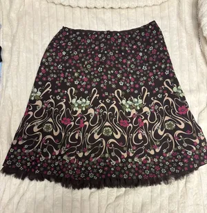 Long floral skirt Black Size 6 thumbnail 1
