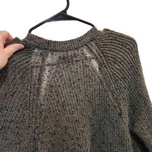 American Eagle Outfitters Dark Green Gray Knit Open Front Cardigan Sweater Small thumbnail 8