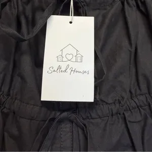 NWT SALTED HOUSES Boutique Black Sleeveless Bow Tie Top Medium thumbnail 7
