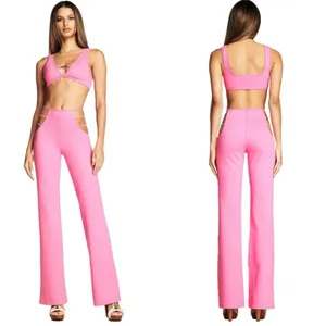 I.AM.GIA Lucid Pink Cut Out High Rise Charm Pants thumbnail 3