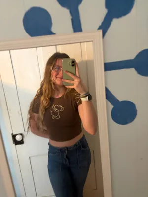 Y2K Alab Zumiez brown heart gem crop top thumbnail 4