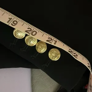 Zara Double Breasted Black Blazer Gold Buttons Padded XS thumbnail 12