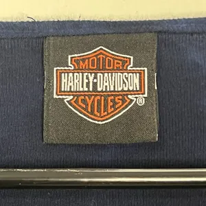 Vintage 2004 Harley Davidson Blue Tie Dye Long Sleeve Shirt X Large Made in USA thumbnail 5