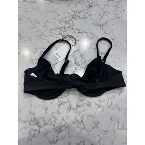 NWT Quince Black Italian Demi Underwire Bikini Top Large thumbnail 4