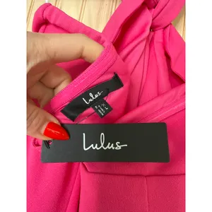 NWT Lulus Mesmerizing Perfection Pink Halter Neck Backless Maxi Dress Gala Sz XL thumbnail 7
