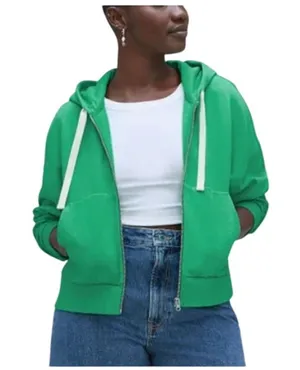 Everlane The Track Organic Cotton Hoodie in Bright Jade size XS NWT thumbnail 1