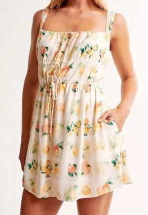 Abercrombie Fruit Print Tie Front Mini Dress thumbnail 1