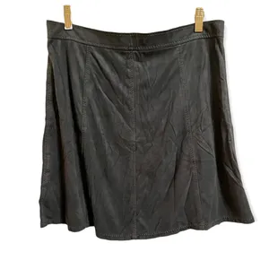 Deep Blue Button Down Faux Suede Mini Skirt Size Medium thumbnail 5