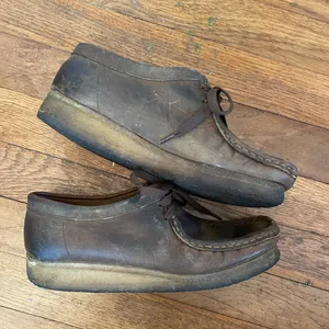 Clarks Wallabee Brown Leather Low Lace Up - Size 7.5 thumbnail 7