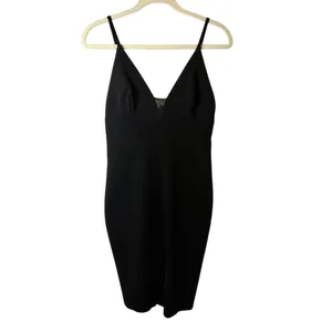 ALICE & OLVIA Jean Lace Inset Black Sheath Dress sz.6 thumbnail 3