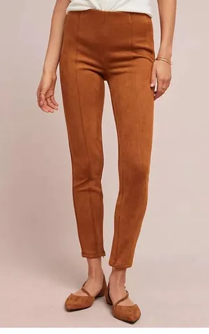 Anthropologie Brown Skinny Pants thumbnail 1