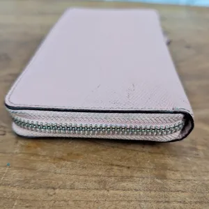 Coach Pink Crossgrain Leather Zip Wallet thumbnail 4