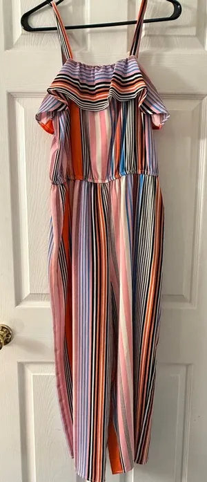 Colorful Striped Romper thumbnail 1
