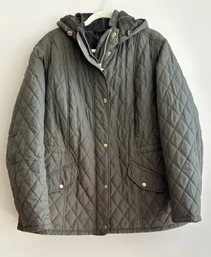 Barbour Women’s Millfire Quilt Jacket, Olive/Classic, Size 2X thumbnail 1