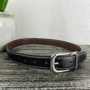 Wrangler Black & Silver Leather Belt 28 thumbnail 2