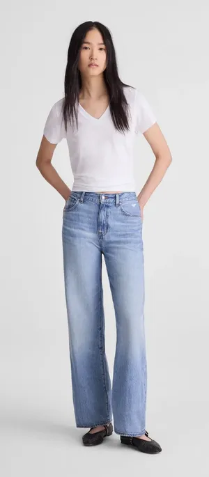 Madewell The Perfect Vintage Wide-Leg Jean in Airy Denim in Northridge Wash Blue thumbnail 1