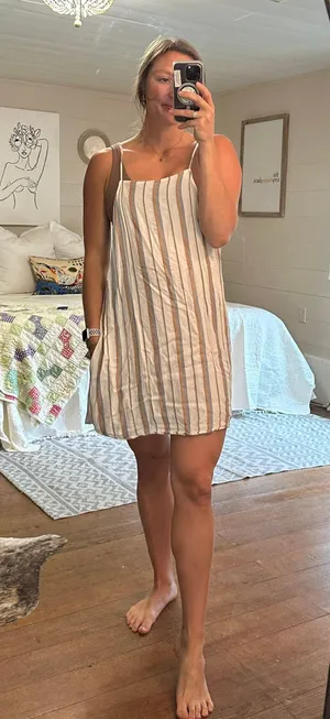 ONIA Cream Backless Dress thumbnail 4
