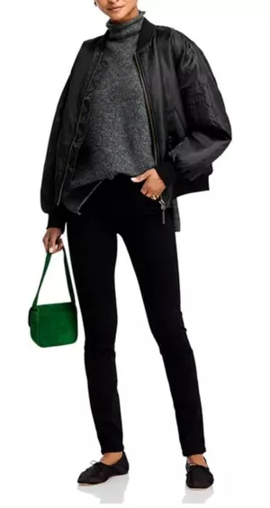 AG Adriano Goldschmied The Prima Mid-Rise Cigarette Jean Black 27R Designer Slim thumbnail 1