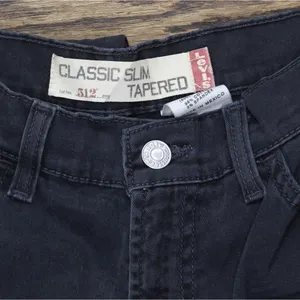 Levi's Womens Y2K Vintage 512 Classic Slim Taper Jeans Black Multi 8 Long thumbnail 4